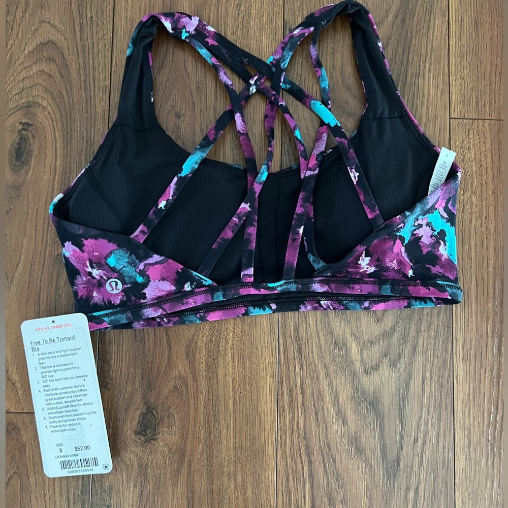 Lululemon Free to be Tranquil Bra Size 8 NWT - Picture 2 of 2
